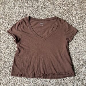 Madewell Brown V-neck